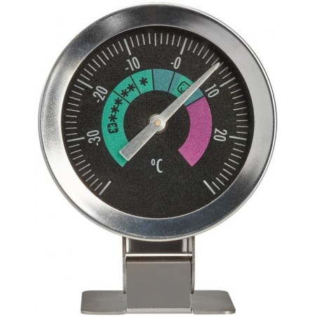 Thermomètre mécanique - Réfrigerateur/Congélateur - Inox - Fixation adhésif