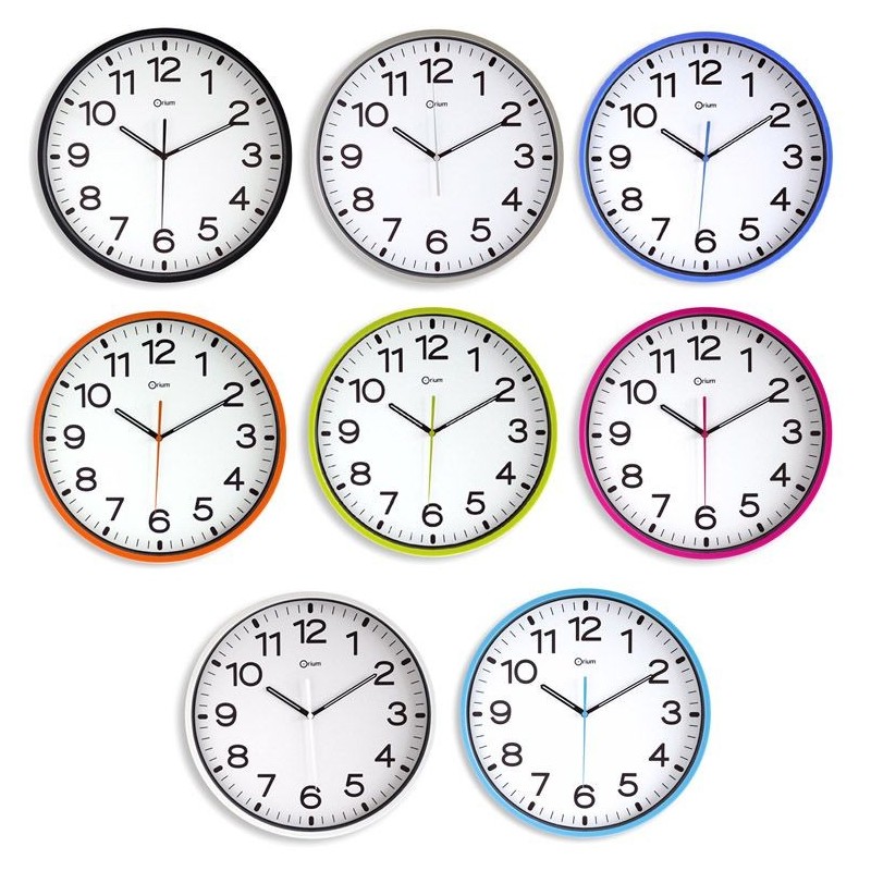 Horloge silencieuse - 30 cm - Coloris au choix