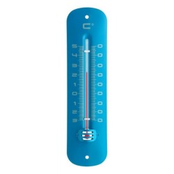 Thermomètre extérieur métal bleu