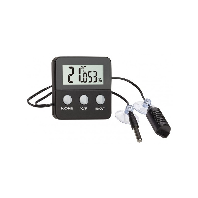 Horloge LCD / Timer / Thermomètre / Hygromètre - Etanche IP54 - Fixation  murale / Béquille / Ventouse